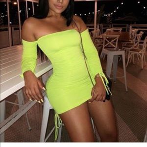 Oh polly lime green neon dress